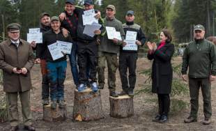 Zawodnicy na podium