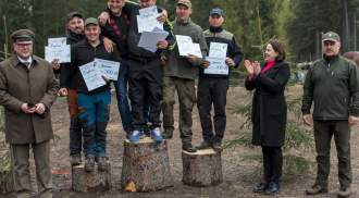 Zawodnicy na podium