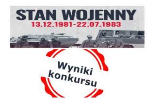 Plakat wyniki konkursu Stan Wojenny 13.12.1981-22.07.1983