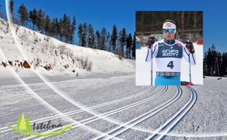 Wicemistrz Polski Dominik Bury tutaj na najwyższym podium podczas lutowej części Mistrzostw Polski na Kubalonce