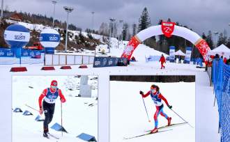 Julia Rucka (99), Łukasz Gazurek (17), teren startu i mety na Kubalonce