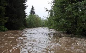 Olza w okolicach Amfiteatru Pod Skocznią