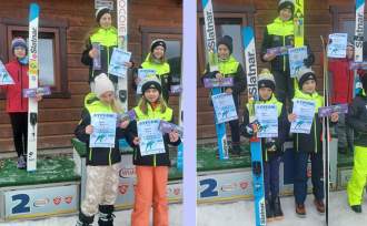 Na najwyższym stopniu podium Oliwia Bury (zdjęcie lewe) i Paweł Wałach (zdjęcie prawe) foto: WSS Wisła