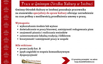 Oferta pracy ujęta w grafikę z haftem krzyżykowym