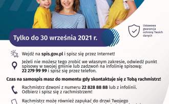 Plakat Narodowego Spisu Powszechnego Ludności i Mieszkań 2021