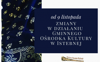 Od 9 listopada zmiany w działaniu Gminnego Ośrodka Kultury w Istebnej; logo GOK