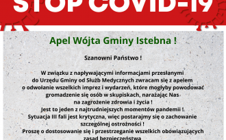 Stop pandemii - apel wójta Gminy Istebna