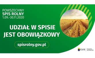 Plakat przypominający o obowiązkowym udziale w powszechnym spisie rolnym