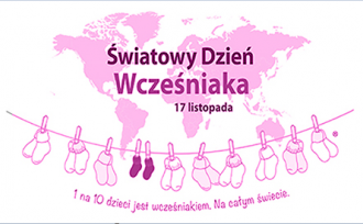 Plakat informujący o Światowym Dniu Wcześniaka