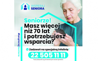 Plakat programu Wspieraj Seniora