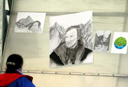 Cztery prace wykonane przez uczestników Rajdu w konkursie plastycznym