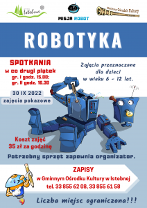 Zajęcia z robotyki plakat