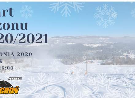 Start sezonu 2020/2021; 4 grudnia 2020 piątek 9.00 - 16.00; logotyp Złoty Groń