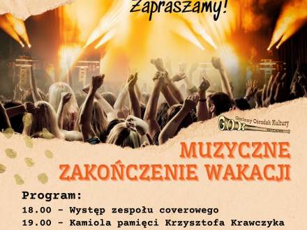 Plakat na zabawę muzyczną Pod Skocznią