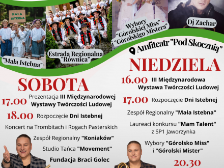 Plakat wydarzenia z programem