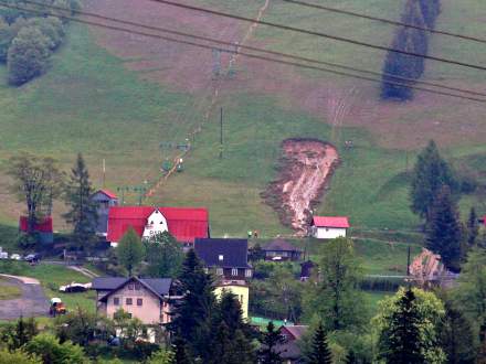 Osuwisko ziemi na Ochodzitej