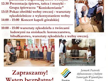 Plakat wydarzenia zawierający program