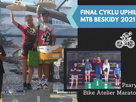 Anna Kaczmarzyk na podium; Finał Cyklu Uphill MTB Beskidy; Psary Bike Atelier Maraton