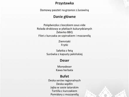 Menu w Dworze Kukuczka