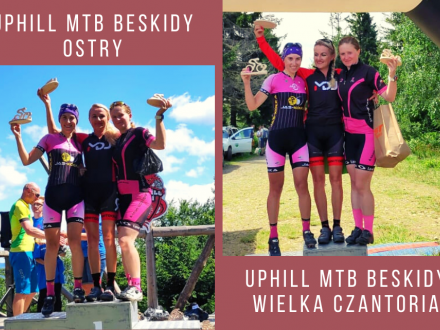 Anna Kaczmarzyk na podium; MTB Beskidy Ostry i Wielka Czantoria