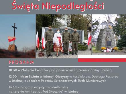 Zaproszenie na obchody Święta Niepodległości - Pikniku Wojskowego 11 listopada w Istebnej