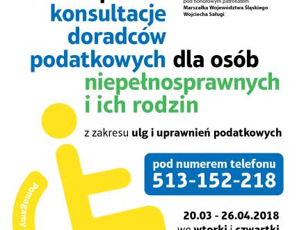 Plakat Akcji Doradcy Podatkowi Niepełnosprawnym rok 2018