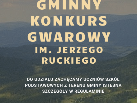 Gminny Konkurs Gwarowy im. Jerzego Ruckiego plakat