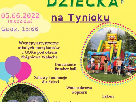 Plakat wydarzenia ze zdjęciami atrakcji