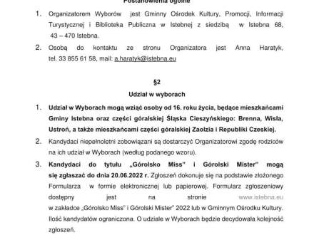 Regulamin konkursu cz.1