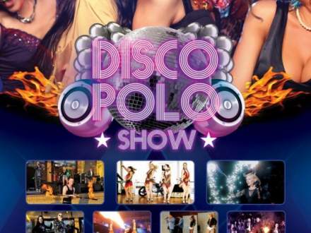 Disco Polo Show - plakat ze zdjęciami roztańczonych ludzi