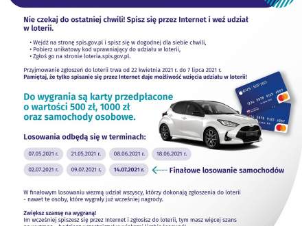 Spisz się przez internet i wygraj nagrody w loterii. Narodowy Spis Powszechny ludności i mieszkań trwa od 1 kwietnia do 30 września 2021 r.