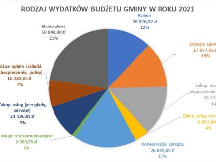 Wydatki OSP z podziałem na rodzaje