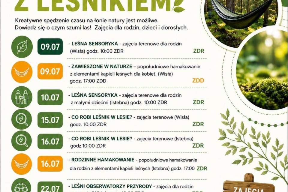 Harmonogram spotkań z leśnikiem