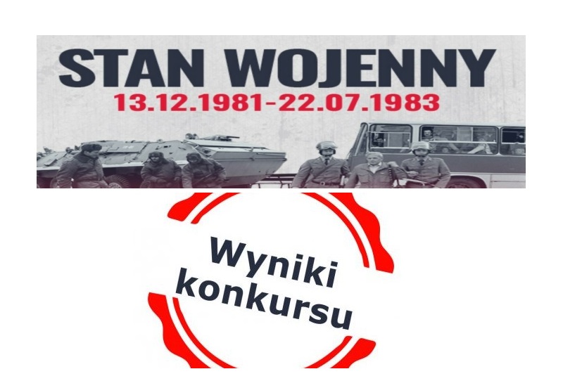 Plakat wyniki konkursu Stan Wojenny 13.12.1981-22.07.1983