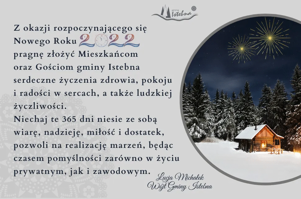 Życzenia noworoczne Pani Wójt Łucji Michałek