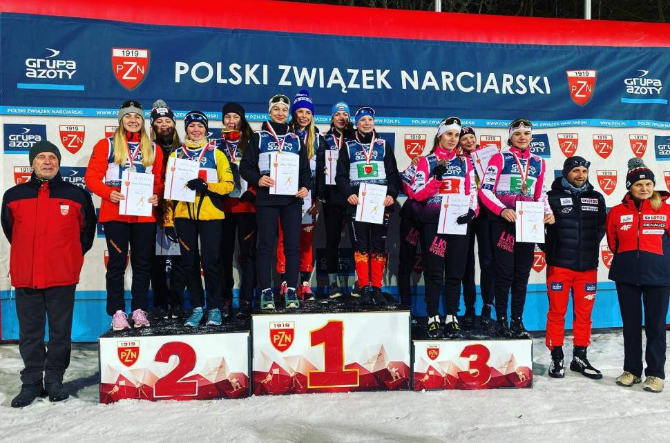Mistrzowska sztafeta MKS Istebna na najwyższym stopniu podium  (foto: PZN facebook)