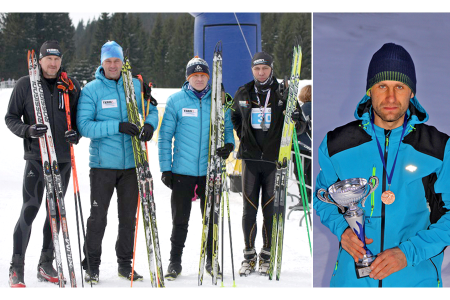 Sztafeta Vexa Team na Biegówkach (od lewej) Kazimierz Legierski, Grzegorz Legierski, Piotr Michałek i Jan Łacek; z prawej Andrzej Mojeścik