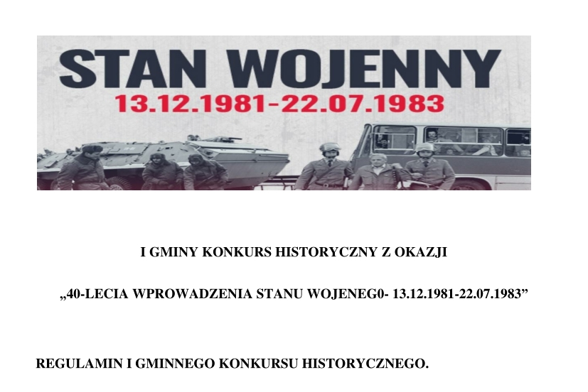 Nagłówek konkursu: stan Wojenny