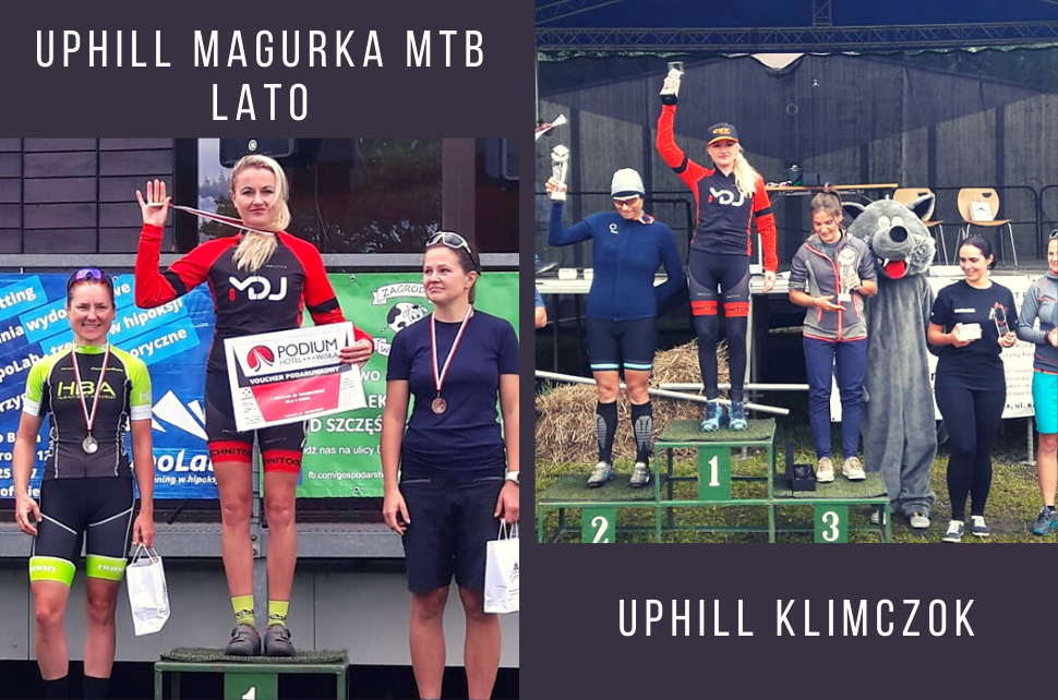 Uphill Magurka MTB LATO; Uphill Klimczok; Anna Kaczmarzyk na podium