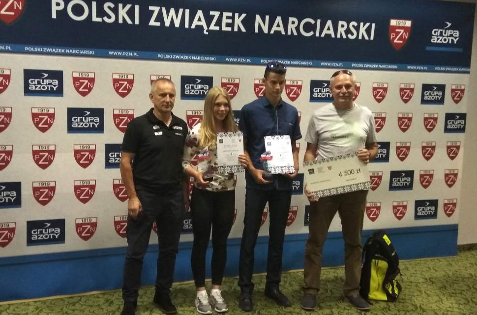 Zakopane - od lewej: Mirosław Kapaś, Karolina Kukuczka, Grzegorz Zawada i Jarosław Hulawy