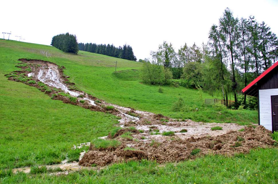 Osuwisko ziemi na Ochodzitej