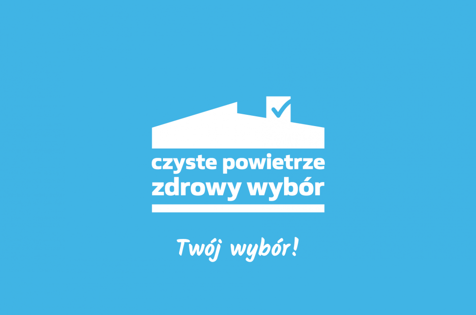 Logo Czyste powietrze zdrowy wybór, Twój dobry wybór.