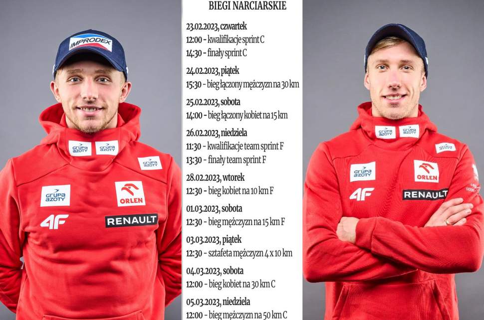 Dominik i Kamil Bury oraz harmonogram konkurencji biegowych MŚ w Planicy (foto: PZN facebook)
