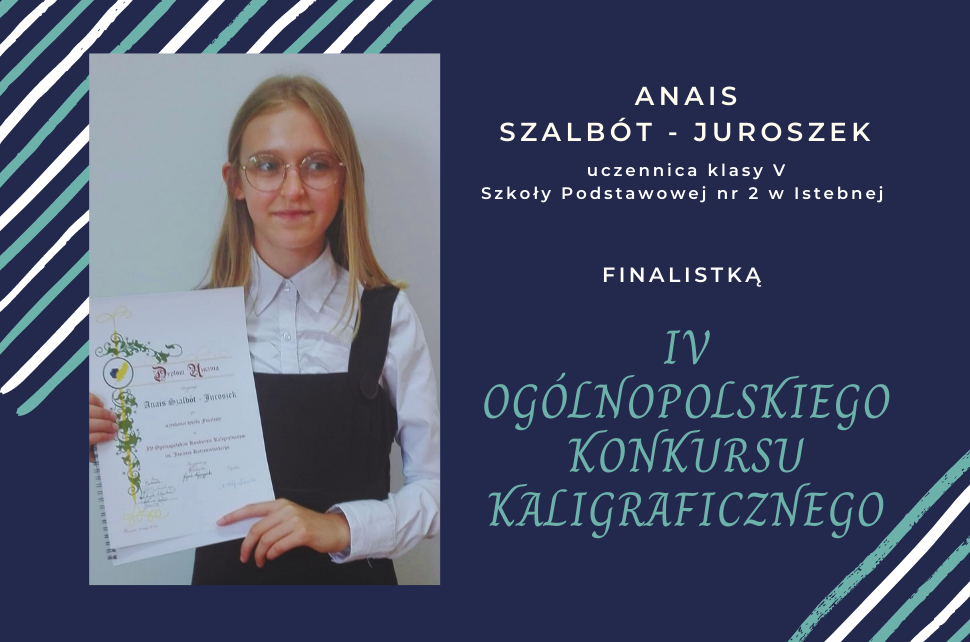 Anais Szalbót - Juroszek, uczennica klasy V Szkoły Podstawowej nr 2 w Istebnej
