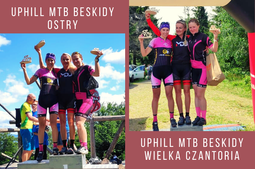 Anna Kaczmarzyk na podium; MTB Beskidy Ostry i Wielka Czantoria