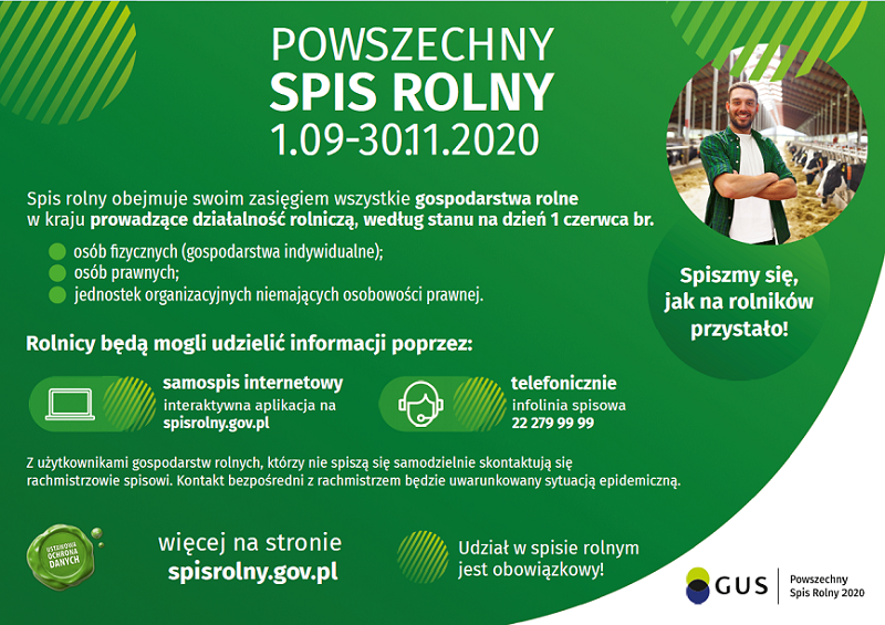 Powszechny Spis Rolny 2020 - plakat