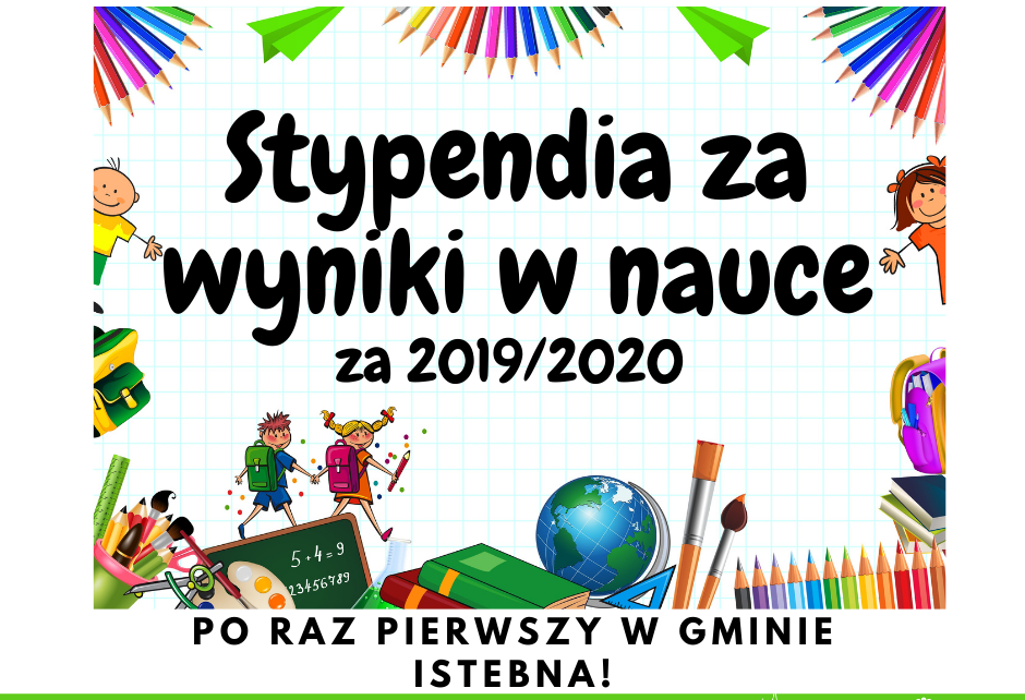 Plakat nawiązujący grafiką do szkoły, uczniów i przedmiotów szkolnych