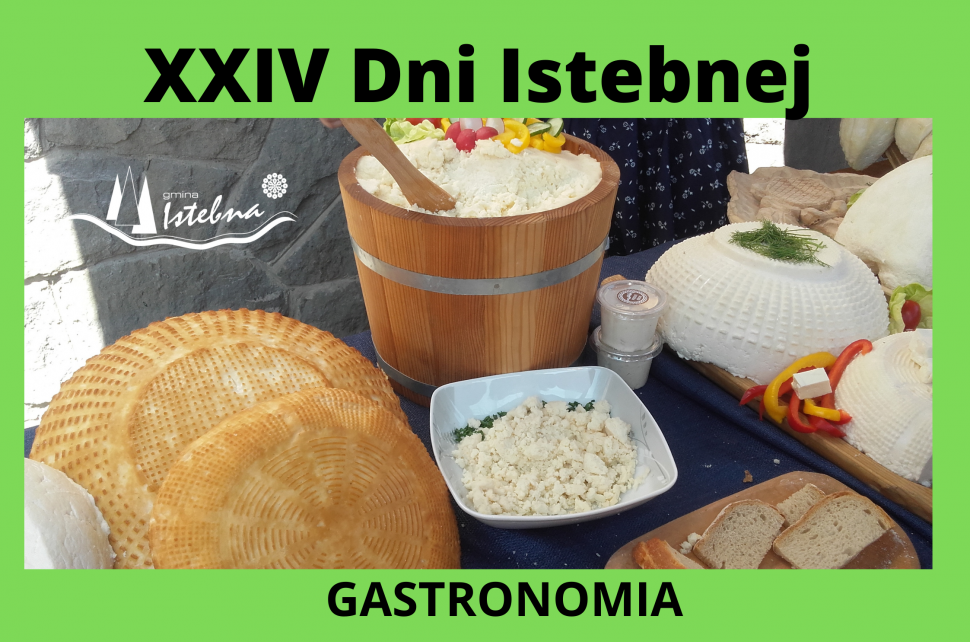 Plakat ze zdjęciem serów na Gastronimię na Dni Istebnej 2021