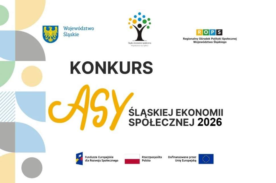 Baner konkursu „Asy Śląskiej Ekonomii Społecznej 2026”. Źródło: www.es.rops-katowice.pl