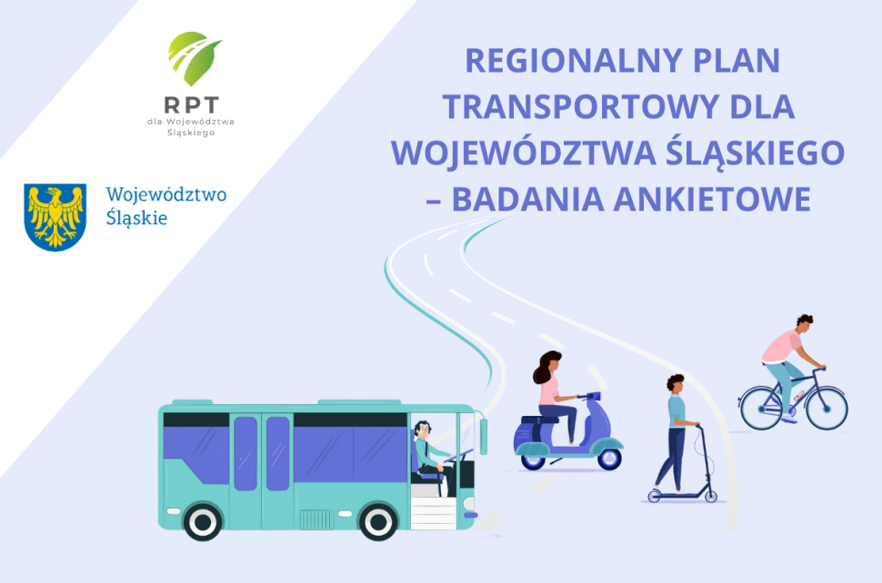 baner informacyjny Regionalnego Planu Transportowego dla Województwa Śląskiego